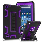 TIANLI Fire 7 2015 Case, ArmorBox [Three Layer] Convertible [Heavy Duty] Rugged Hybrid Protective With KickStand Case For Amazon Fire 7