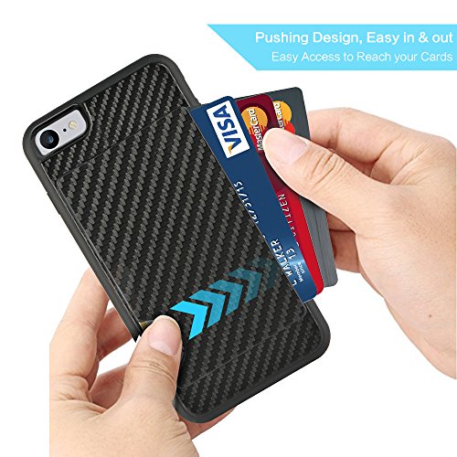 image for ZVEdeng iPhone 8 Wallet Case, iPhone 7 Card Holder Case, ZVE Shockproo