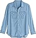 Coolibar UPF 50+ Men's Carson Chambray Shirt - Sun Protective (Large- Light Blue Chambray)
