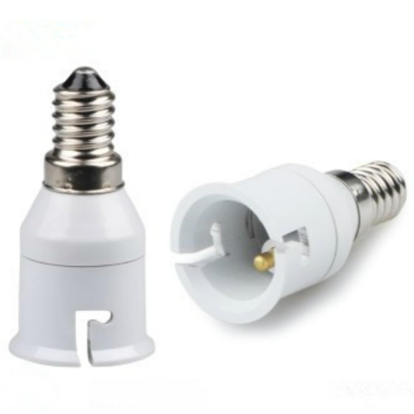 Michear E14 to B22 Adapter B22 Lamp Holder Socket Converter,ES Edison Small Bayonet to Screw Bulb Adaptor LED Light Bulb Adapter Replacement Converter (2 Packs)