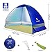 BATTOP Pop Up Beach Tent Camping Sun Shelter Outdoor Automatic Cabana 2-3 Person Fishing Anti UV Beach Tent Beach Shelter, Sets up in Seconds (Darkblue)