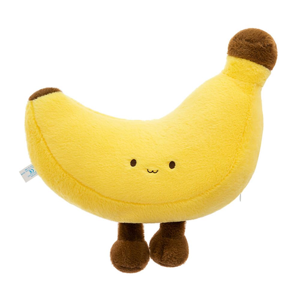 NatureMan 18 inch Banana Plush Pillow Stuffed Banana Long Sleeping pillow Cute Fruit Plush Toy for Kids Ideal Chrismas Birthday Gift
