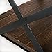 Harper & Bright Designs Lindor Collection Solid Wood End Table with Metal Legs,Living Room Set/Rustic Brown