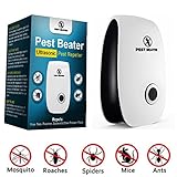 Pest Beater Ultrasonic Pest Control Repeller. Plug-In Repellent. Electronic sound waves repels Mosquito Roach Mice Flea Rodent Ants Rats Mouse Flies Spider Roaches Insects Bugs