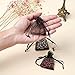 Pandahall 100pcs Black Organza Bags Mini Pouch Bags Drawstring Gift Bags Jewelry Package with Ribbons (1.96x2.75