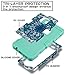 iPhone SE Case,iPhone 5/5S Case,Hybrid Heavy Duty Shockproof Full-Body Protective Case with Dual Layer [Hard PC+ Soft Silicone] Impact Protection for Apple iPhone SE,iPhone 5/5S Mandala Mint