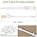 Ethernet Cable for PS4, 50 ft Cat 7 Slim High Speed Wire Internet Cable with Clips, Faster Than Cat6 Cat5,Computer Network Cord with Shielded (STP) RJ45 Plugs for PS3, MAC Pro, TV, Laptop- White(15M)