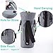 Water Bottle Holder Carrier Pouch Fits 12 to 40 oz Bottles, Tactical Molle Water Bottle Bag with Adjustable Padded Shoulder Strap and Pockets for Walking and Hiking(Black)