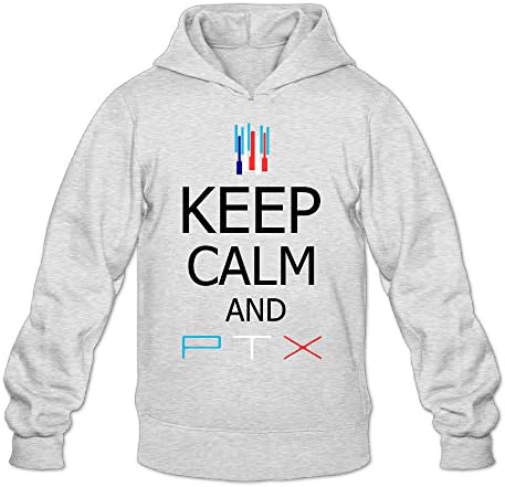 Rebecca Geek Keep Calm and Pentatonixs Men's Long Sleeve Hoodie Ash
