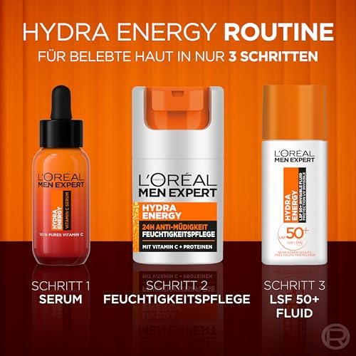 Protection solaire UV SPF 50 pour homme, fluide invisible pour le visage contre les rayons du soleil, crème solaire pour homme SPF 50+ contre le vieillissement de la peau, avec