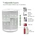 Etmury Makeup Organizers and Cosmetic Storage Holder for Bathroom Vanity Countertop 360 Rotating Adjustable Detachable Make Up Accessries Display Shelf, Round White