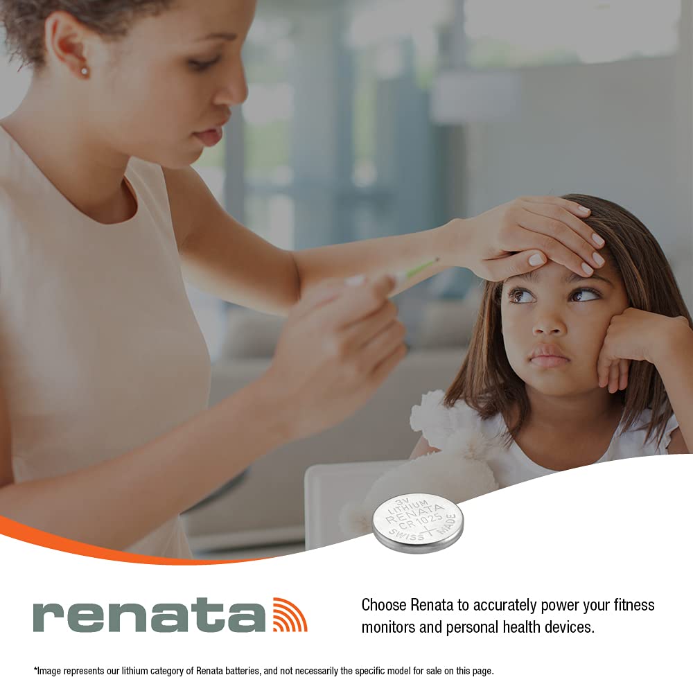 Renata CR1620 Batteries - 3V Lithium Coin Cell 1620 Battery (5 Count)