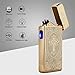 Kivors USB Rechargeable Windproof Flameless Electronic Pulse Double Arc Lighter Belief Chinese Dragon Loong Lighter (Black C)