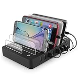 USB Charging Station,Detachable Multi 8-Port USB Charging Dock,Phone Tablet Desktop Charging Stand Organizer,Universal for iPhone 6 Plus/6/5S/5,iPad,Samsung Galaxy S7 Edge/S7/S6 Edge/S6(Black)