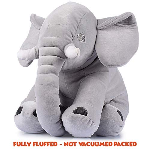 Adorable Stuffed Elephant Toy - Cute Soft Plush Cuddly Fabric - Great Gift Idea for Kids & Adults
