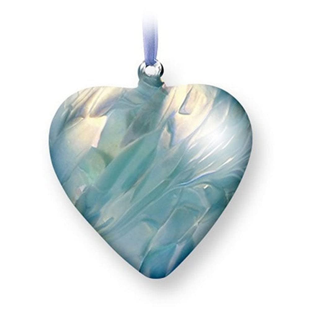 Nobile Glassware Mouth Blown March Birth Gem Heart 1692-17