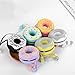 QearFun Candy Color Donut Earphone In Ear Earbud with Microphone and Cord Wrapper Set Winder for Smartphone Mp3 (Pink)
