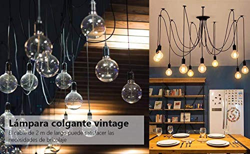 Industriële meerdere koppen plafondlamp licht houders, vintage antiek plafond 6 kops hanglamp kroonluchter voor… - Afbeelding 7