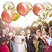 Jishy 40PCS Rose Gold and Gold Confetti Balloons 12 Inches Party Latex Balloons Set for Graduation Birthday Wedding Engagement Decoration