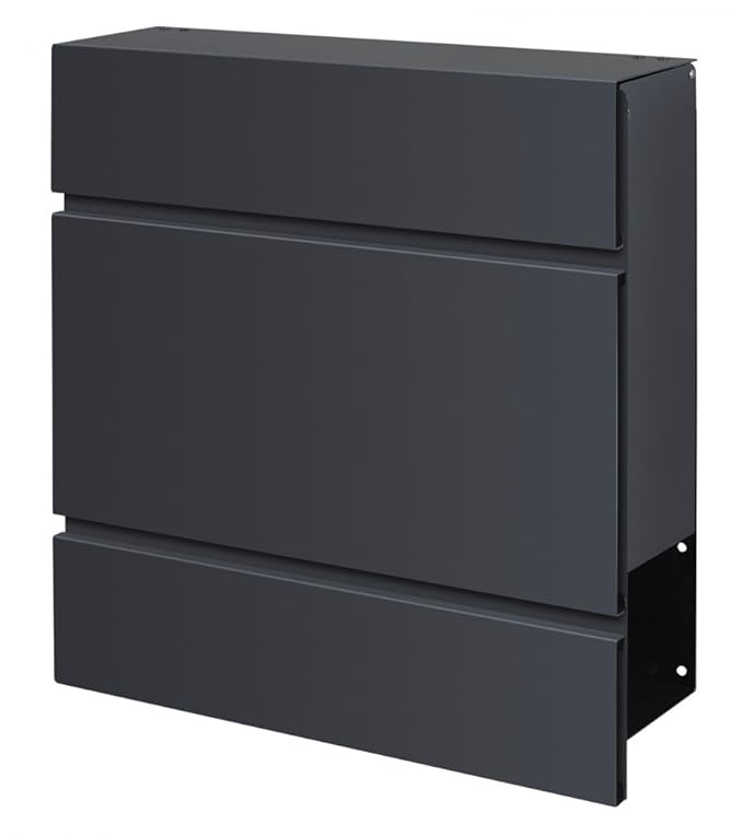 frabox Design Briefkasten Lens Anthrazitgrau, Nein, Keine Beschriftung