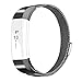 AK for Fitbit Alta HR Bands Milanese Stainless Steel Small Large Magnetic Closure, Adjustable Alta HR/Alta Accessories Metal Bands Straps for Fitbit Alta HR 2017/ Fitbit Alta 2016 (Black, Small)