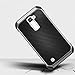 LG K10 Case, LG Premier LTE L62VL L61AL Case, BENTOBEN 2 in 1 Hybrid Hard PC TPU Bumper Carbon Fiber Texture Chrome Shockproof Protective Case for LG K10 (2016) / LG Premier LTE L62VL L61AL, Black