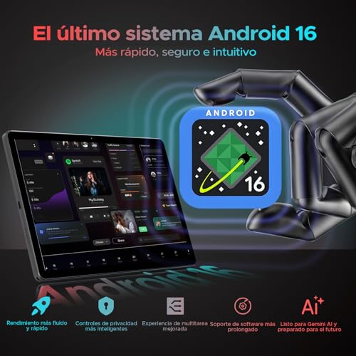 POPUX U11 Pro Android Tablet 16, 30GB RAM+256GB ROM+2TB TF, Battery 8580mAh Tablet with Keyboard, Tablet 11 Inch 90Hz HD IPS Tablets, Widevine L1, Gemini AI, Camera 13MP+5MP/5G WiFi/3.5mm Audio/GPS