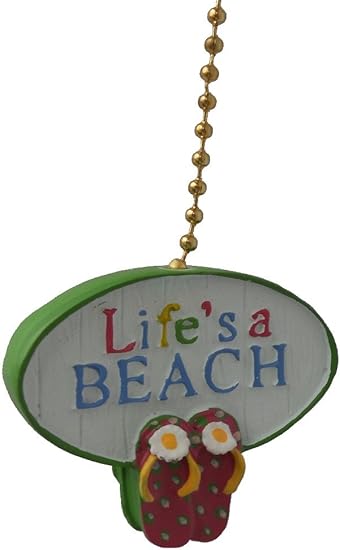 Clementine Design Lifes A Beach Ceiling Fan Pull Light Chain