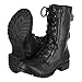 Women's Combat Military Cowboy Mid Calf Rubber Sole Boots