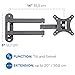 TV Wall Mount Bracket, Full Motion Swivel and 15