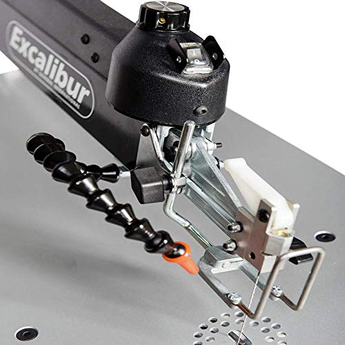 EXCALIBUR 16" Scroll Saw 1.3A Variable Speed Woodworking Saw with Tilting head & Easy Blade