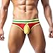 Men's Underwear,Neartime Stretch Briefs Bulge Pouch Shorts Under Pants (L, Red)