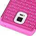 Galaxy Note Edge Case, Style4U Galaxy Note Edge Studded Rhinestone Crystal Bling Hybrid Armor Case Cover for Samsung Galaxy Note Edge / Note 4 Edge with 1 Stylus [Hot Pink / Hot Pink]