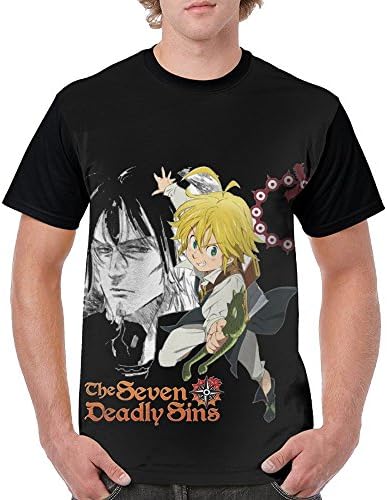 xingjiewangluo Men's Nanatsu No Taizai The Seven Deadly Sins 3D Printed Short Sleeve Funny Tee Shirt For Man Shirts