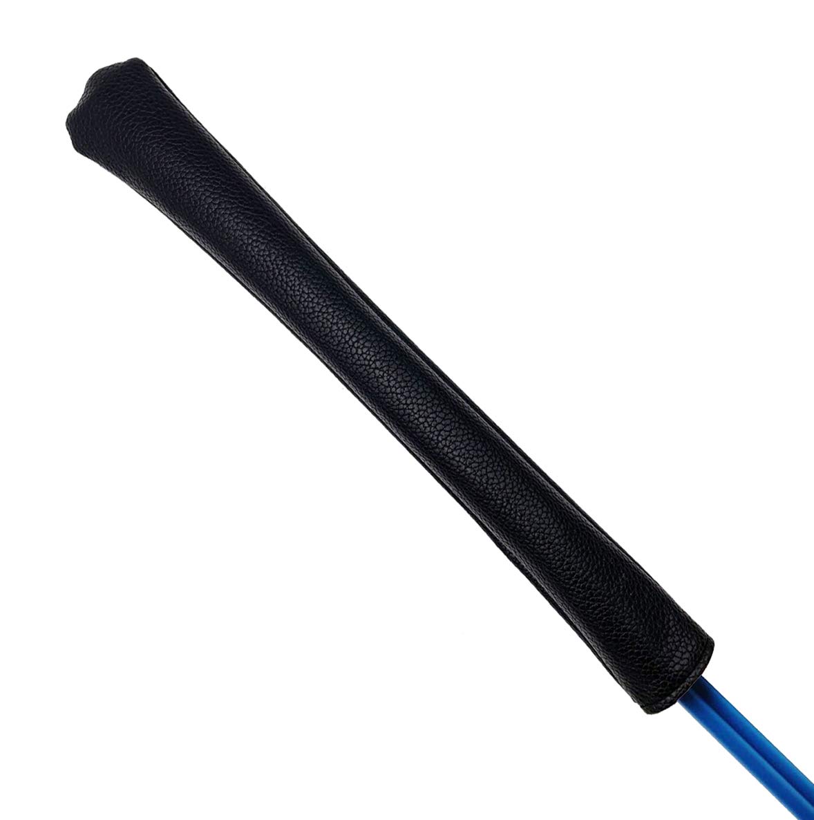 KOSTOO 14 inch Premium Leather Golf Alignment Stick Cover Case Holder with Liner Velvet, Can Holds at Least 2 Sticks (Black)