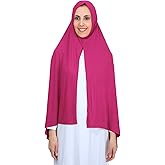 PeacePray Non-See Through Instant Jersey Cotton Hijab Scarf for Women, Ready to Wear Muslim Head Scarf