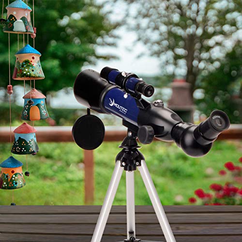 MOUTEC Real Scientific Telescope for Kids Astronomy Beginners to Explore Space, Dual-Purpose 50mm Travel Scope with Tabletop Tripod Moon Star Maps-Great Birthday & Holiday Educational Gift for Child - Thumbnail 4