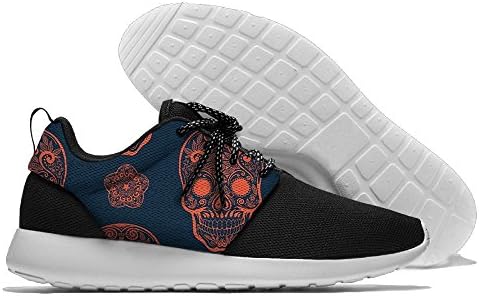 Red Floral Skull Absorption Slip-On Toning Fitness Sneakers Lightweight Sports Shoes Breathable