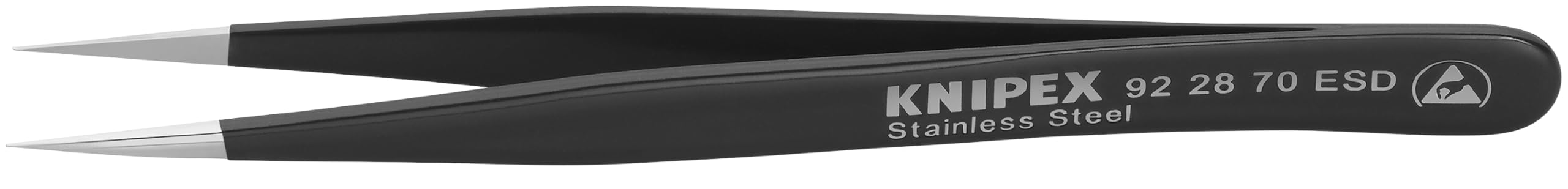 KNIPEX - 92 28 70 ESD Tools - Precision Tweezers, ESD (922870ESD)