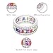 Wedding Ring for Women Mother's Day Multicolor Ring Jewelry for Mom Her Band Ring Size 6 7 8 9 10 11 12