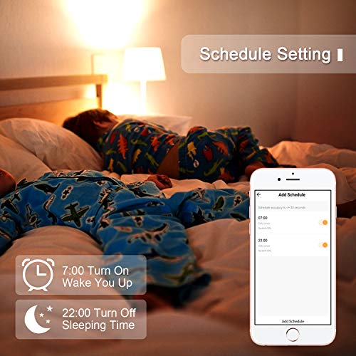 Smart WiFi Light Bulb, Aukora LED Light Bulb Compatible with Amazon Alexa Google Home IFTTT (No Hub Required), E26/E27 60W Equivalent(7W), Color Changing Dimmable Multicolor Light Bulb, 1 Pack