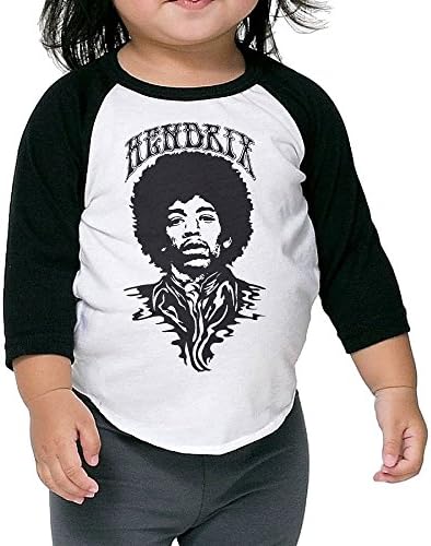 3/4 Sleeve Girls A Vintage Jimi Hendrix Portrait Heather Funny Shirts