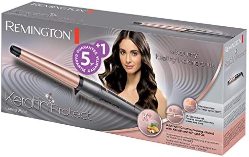 Lockenstab [kegelförmig 19-28mm] Keratin Protect (hochwertige Keramikbeschichtung mit & Mandelöl) -Digitales-Display bis 210°C, natürliche Locken, Spirallocken & Beach Waves, CI83V6