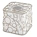 mDesign Facial Tissue Box Cover/Holder for Bathroom Vanity Countertops - White/Pearl Champagne