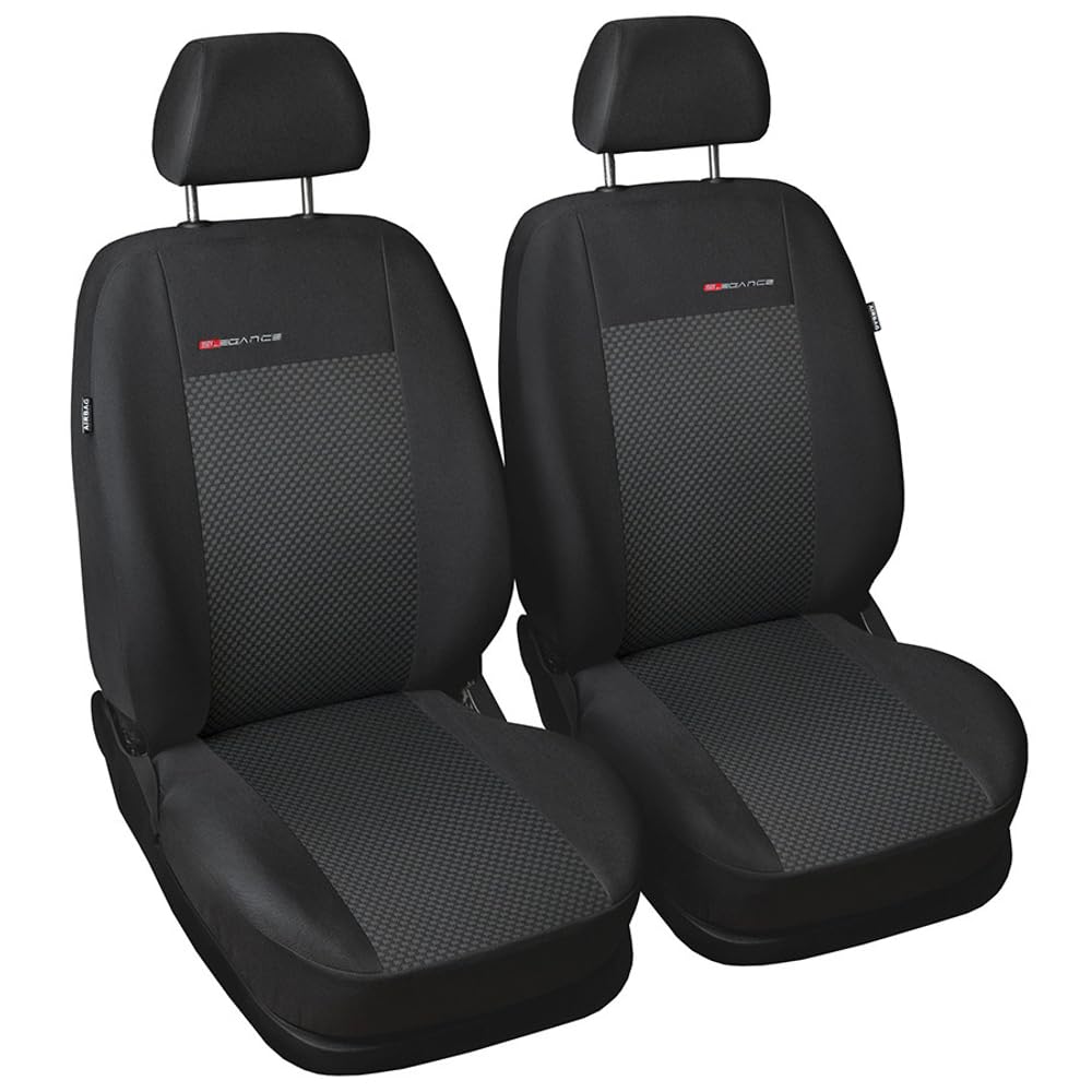 DKMOTO Tailored seat covers for Volkswagen Caddy Van 1+1 2003 - on. Front seats - PATTERN 3