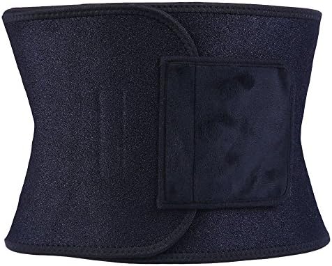 Waist Trimmer Ab Belt for Men and Women Premium Weight Loss Wrap Abdominal Muscle &amp; Back Supporter Stomach Fat Burner Workout Sweat Enhancer Exercise Adjustable Wrap for Stomach Black