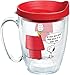 Tervis , The early bird gets the freshest coffee and can enjoy it longer in this adorable Snoopy and Woodstock mug. , Red