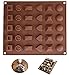 Ozera Silicone Ice Cube Trays with Lids for Whiskey and Cocktails, Keep Drinks Chilled-15 Cavity, One Size, Chocolate