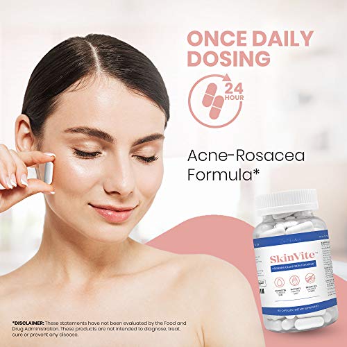 Zen Nutrients SkinVite No.1 Acne + Rosacea + Eczema Natural Skin Supplement, Clear Skin Support