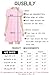 AUSELILY Women Long Sleeve Loose Plain Long Maxi Casual Dress with Pockets (2XL, Purple)